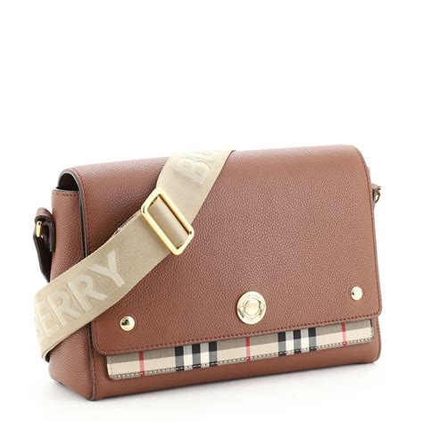 burberry note bag brown|authentic Burberry crossbody bag.